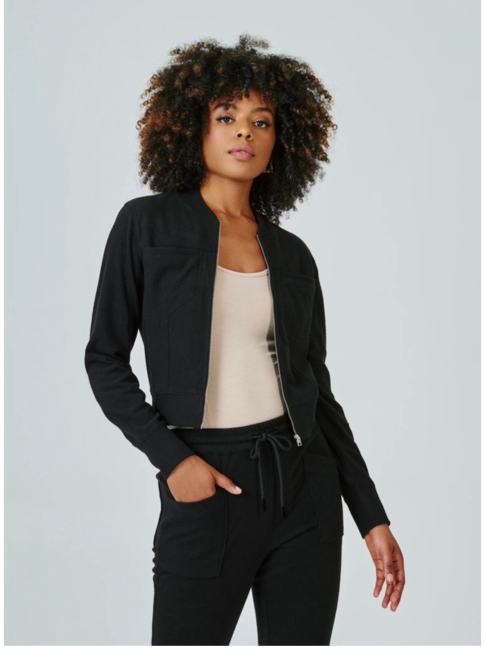 Women's 7DIAMONDS Black Generation Bomber Jacket S
